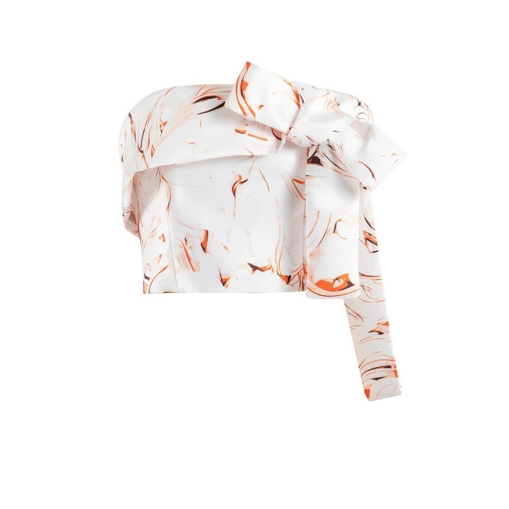 Saiid Kobeisy Mikado Strapless Top With Print
